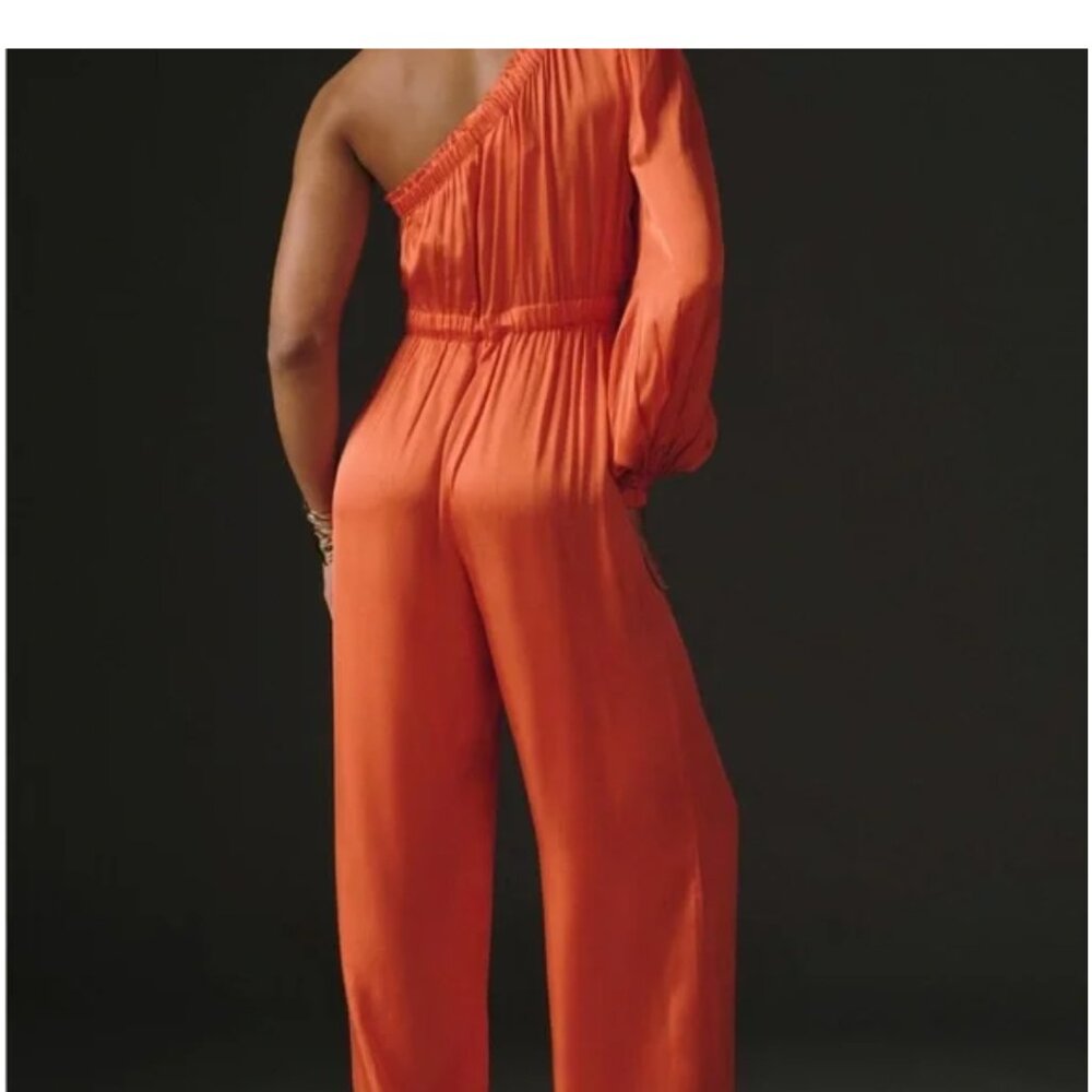 Farm Rio One Shoulder Jumpsuit In Orange XL - Picture 8 of 9